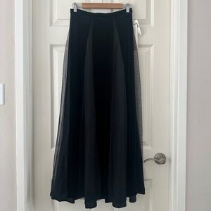 Ever Beauty Vintage Velvet Tulle Maxi Skirt Black Whimsigoth Witchy Women’s 10